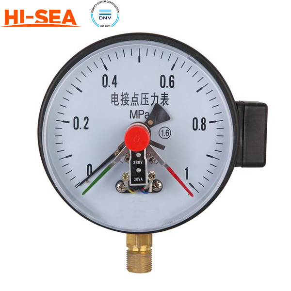 Marine YX Pressure Gauge with electric connection